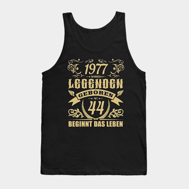 44 Geburtstag Jahrgang 1977 Vintage für Frauen Tank Top by HBfunshirts